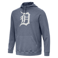 Detroit Tigers Antigua Cloud Pullover Hoodie - Heather Navy - MLB Lifestyle