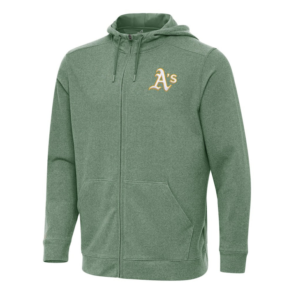 Athletics Antigua Effortless Full-Zip Hooded Jacket - Hunter Green - MLB Discount