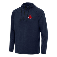 Boston Red Sox Antigua Spikes Quarter-Zip Pullover Hoodie - Heather Navy - MLB Online