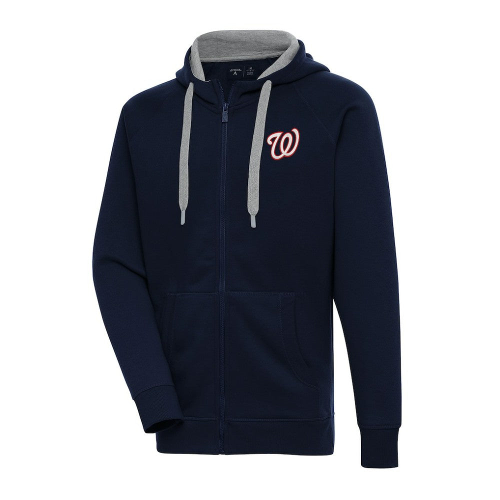 Washington Nationals Antigua Big & Tall Victory Full-Zip Hoodie Jacket - Navy - MLB Sale