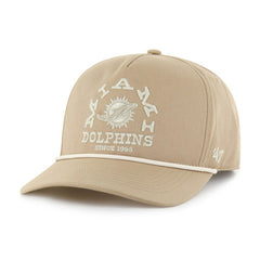 47 brand Miami Dolphins '47 Canyon Ranchero Hitch Adjustable Hat Khaki