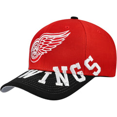 Detroit Red Wings Mitchell & Ness Underarch Two-Tone Pro Crown Snapback Hat - Red/Black - NHL 201994427