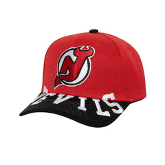 New Jersey Devils Mitchell & Ness Underarch Two-Tone Pro Crown Snapback Hat - Red/Black - NHL 201994434