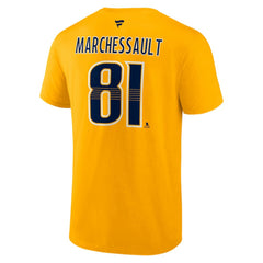 Jonathan Marchessault Nashville Predators Fanatics Authentic Stack Name & Number T-Shirt - Gold - NHL 201994513