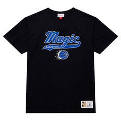 Orlando Magic Hardwood Classics Felt Applique Slub T-Shirt Black | Mitchell & Ness online