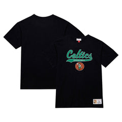 Boston Celtics Hardwood Classics Felt Applique Slub T-Shirt Black | Mitchell & Ness Lifestyle