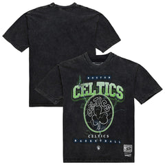 Boston Celtics Unisex Hardwood Classics Vintage Voltage Premium Heavyweight T-Shirt Black | Mitchell & Ness for sale