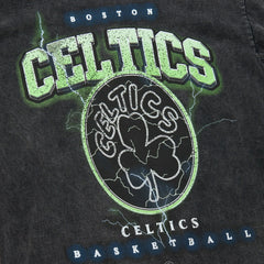 Boston Celtics Unisex Hardwood Classics Vintage Voltage Premium Heavyweight T-Shirt Black | Mitchell & Ness for sale