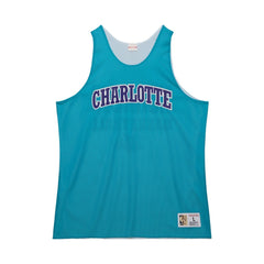 Charlotte Hornets Hardwood Classics Reversible Mesh Practice Jersey Teal/White | Mitchell & Ness