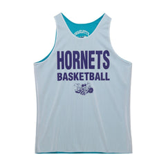 Charlotte Hornets Hardwood Classics Reversible Mesh Practice Jersey Teal/White | Mitchell & Ness