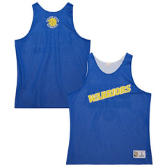 Golden State Warriors Hardwood Classics Reversible Mesh Practice Jersey for sale Royal/White | Mitchell & Ness