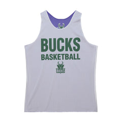 Milwaukee Bucks Hardwood Classics Reversible Mesh Practice Jersey Purple/White | Mitchell & Ness Lifestyle