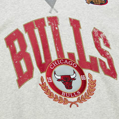 Chicago Bulls Vintage Logo Pullover Sweatshirt Heather Gray | Mitchell & Ness Lifestyle