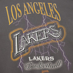 Los Angeles Lakers Women's Hardwood Classics Lightweight Pullover Sweatshirt Charcoal | Mitchell & Ness online