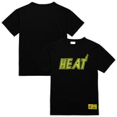Miami Heat Hardwood Classics Neon Nights Premium T-Shirt Black | Mitchell & Ness US