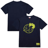 Dallas Mavericks Hardwood Classics Neon Nights Premium T-Shirt for sale Navy | Mitchell & Ness for sale