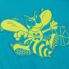 Charlotte Hornets Hardwood Classics Neon Nights Premium T-Shirt Teal | Mitchell & Ness online