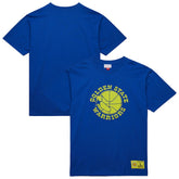 Golden State Warriors Hardwood Classics Neon Nights Premium T-Shirt for sale Royal | Mitchell & Ness discount