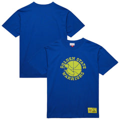 Golden State Warriors Hardwood Classics Neon Nights Premium T-Shirt for sale Royal | Mitchell & Ness discount