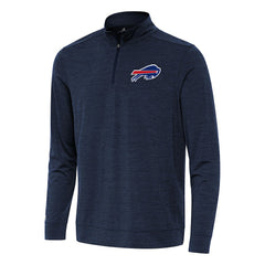 Buffalo Bills Antigua Bright Quarter-Zip Top Heather Navy