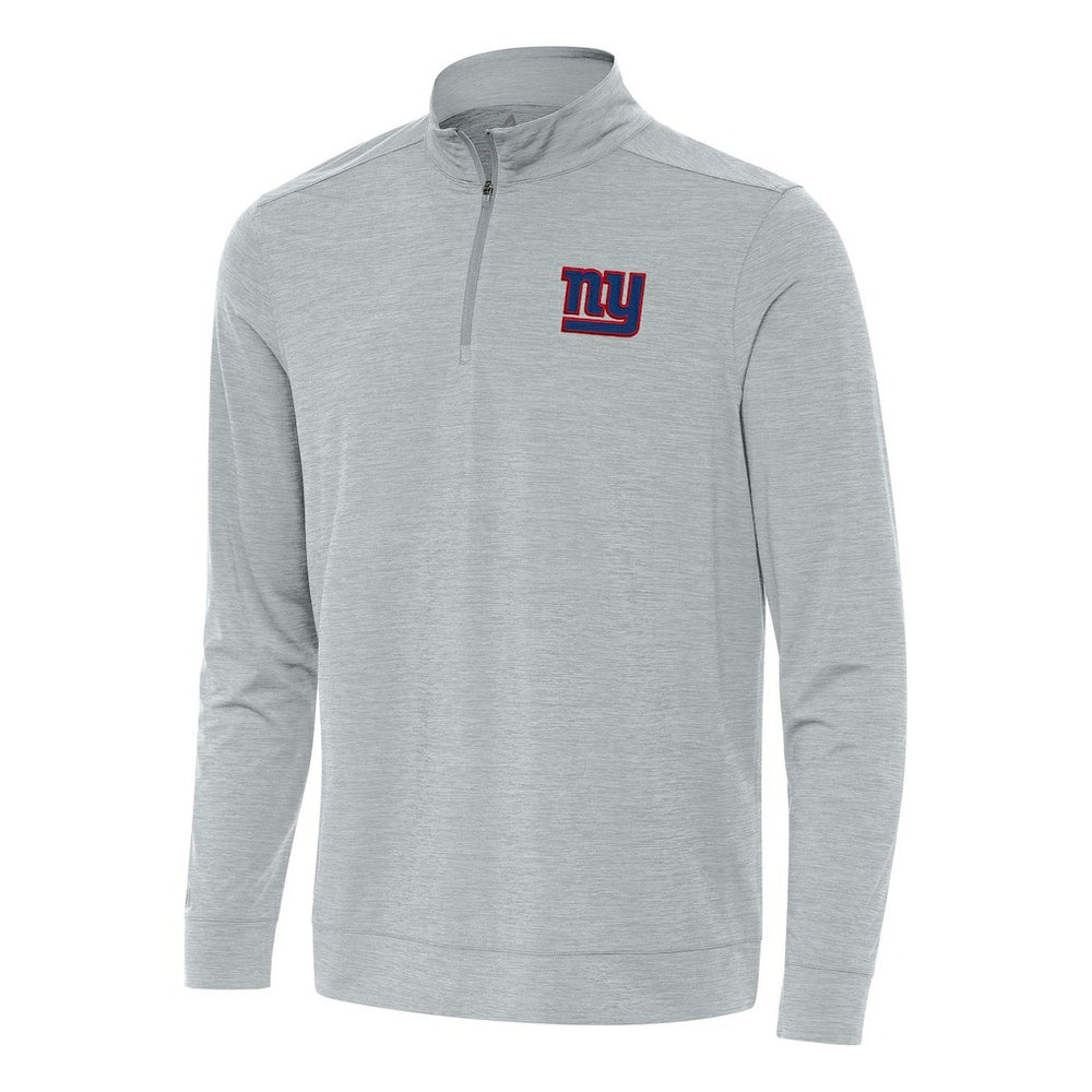New York Giants Antigua Bright Quarter-Zip Top Heather Gray