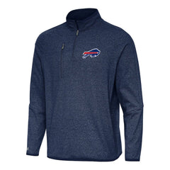 Buffalo Bills Antigua Certain Tri-Blend Quarter-Zip Top Heather Navy