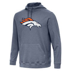 Denver Broncos Antigua Cloud Pullover Hoodie Heather Navy