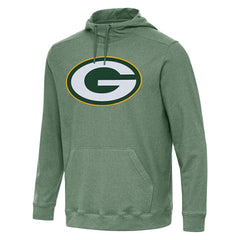 Green Bay Packers Antigua Cloud Pullover Hoodie Heather Green