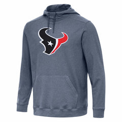 Houston Texans Antigua Cloud Pullover Hoodie Heather Navy