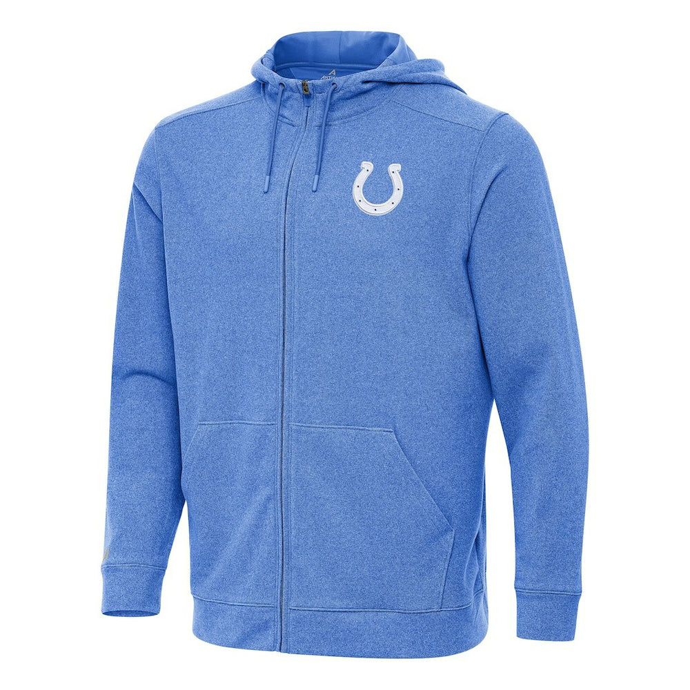 Indianapolis Colts Antigua Effortless Full-Zip Hoodie Heather Royal