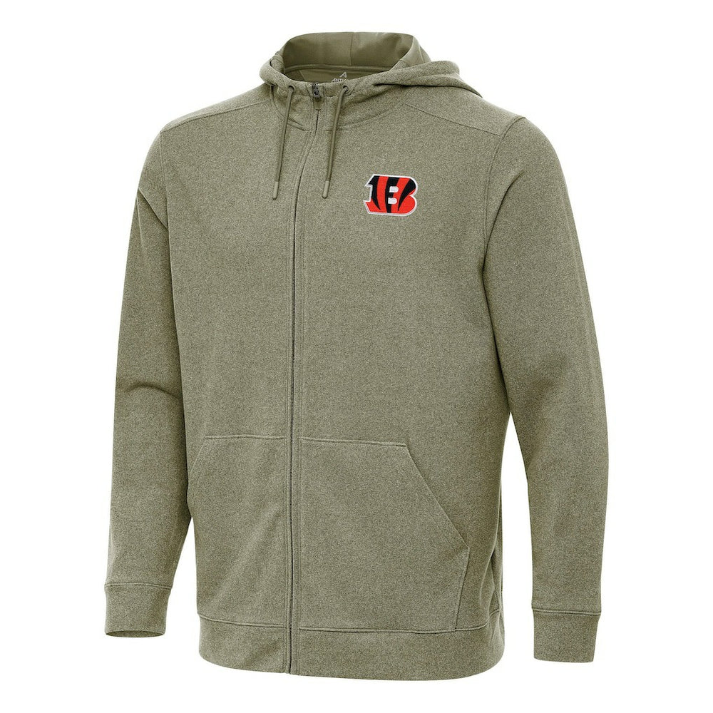 Cincinnati Bengals Antigua Effortless Full-Zip Hoodie Olive