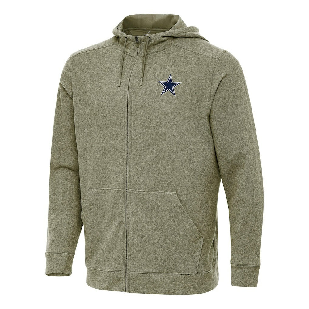 Dallas Cowboys Antigua Effortless Full-Zip Hoodie Olive