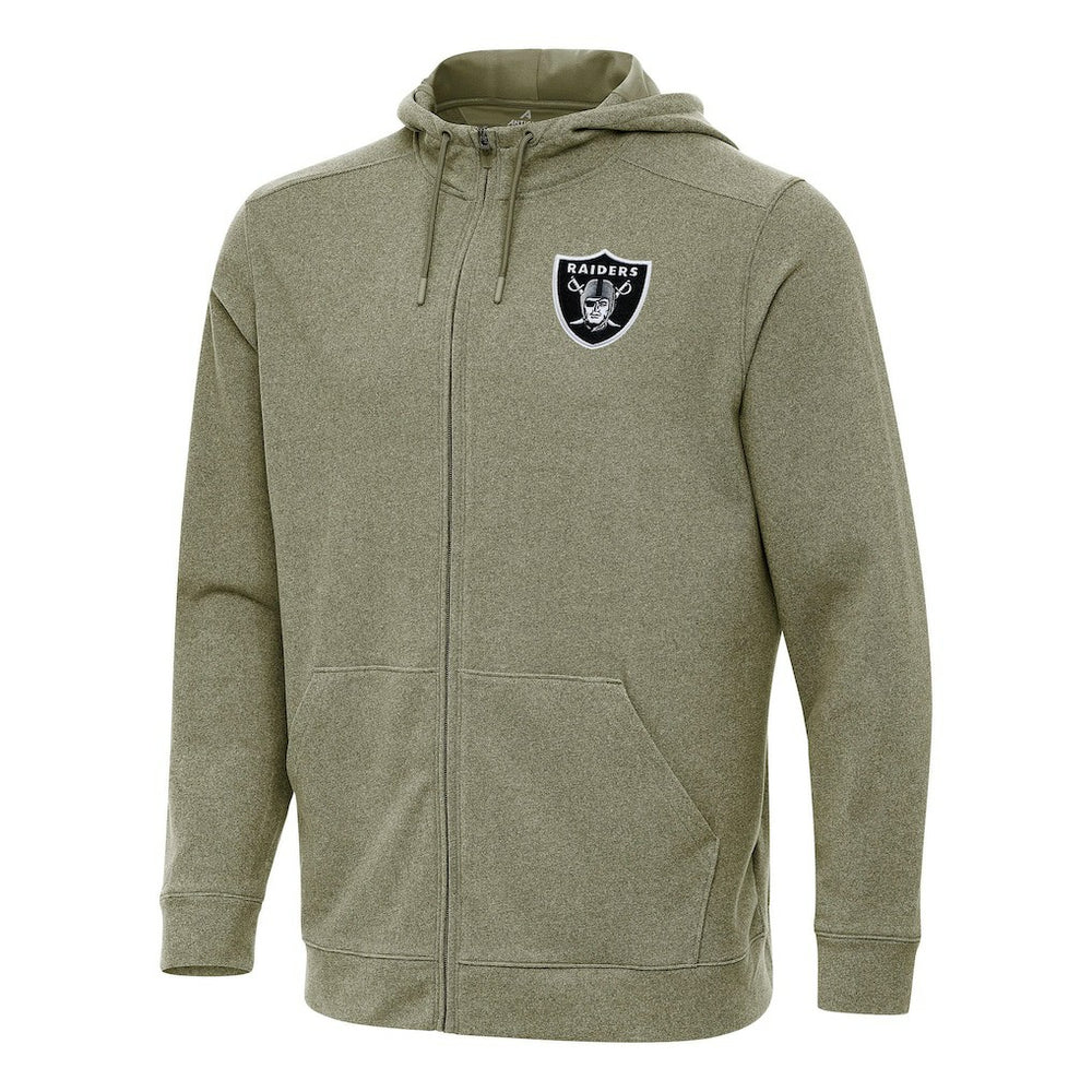 Las Vegas Raiders Antigua Effortless Full-Zip Hoodie Olive