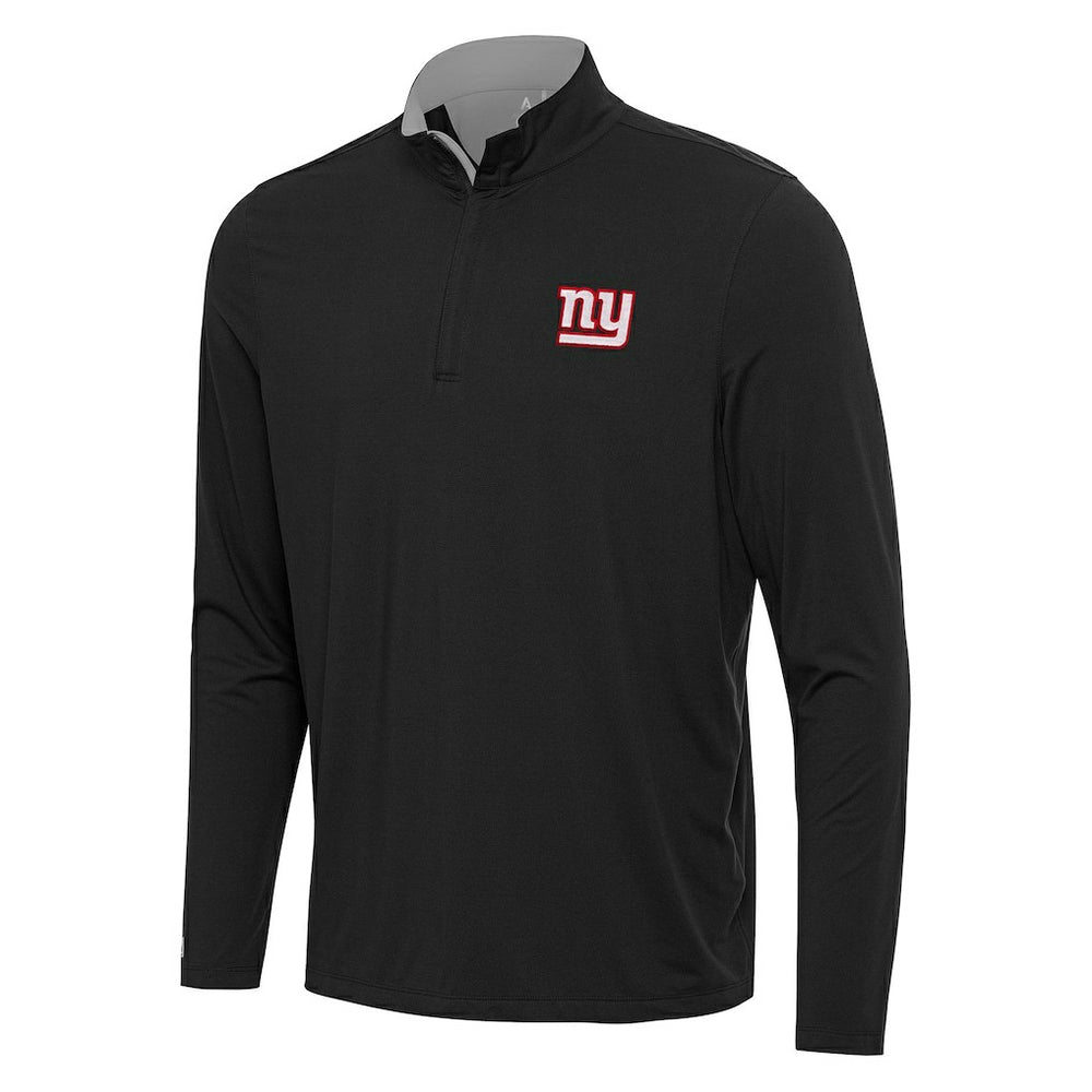 New York Giants Antigua Content Quarter-Zip Pullover Top Black/Gray