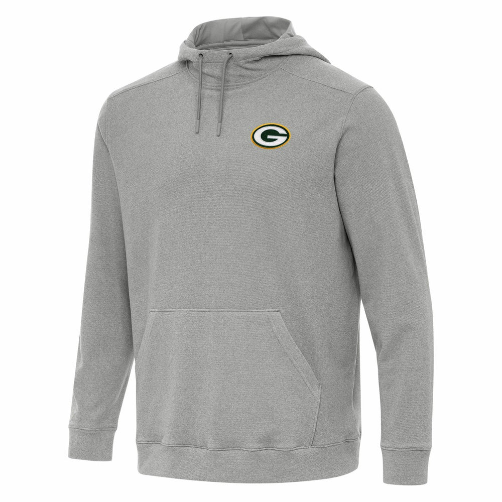 Green Bay Packers Antigua Cloud Pullover Hoodie Heather Gray