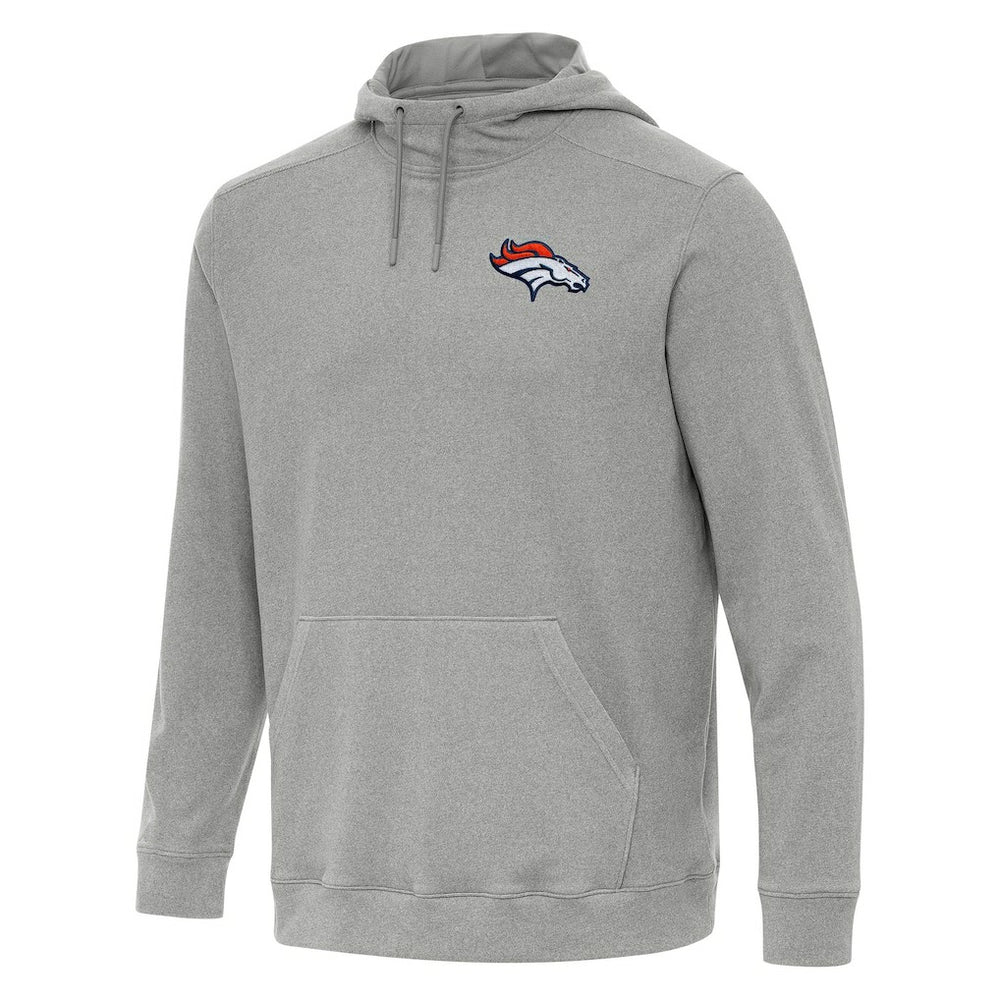 Denver Broncos Antigua Cloud Pullover Hoodie Heather Gray