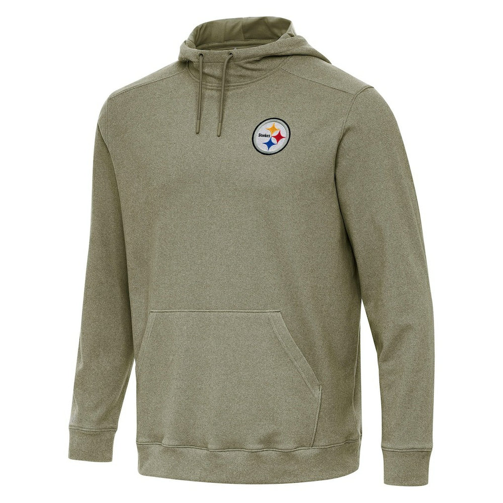 Pittsburgh Steelers Antigua Cloud Pullover Hoodie Olive
