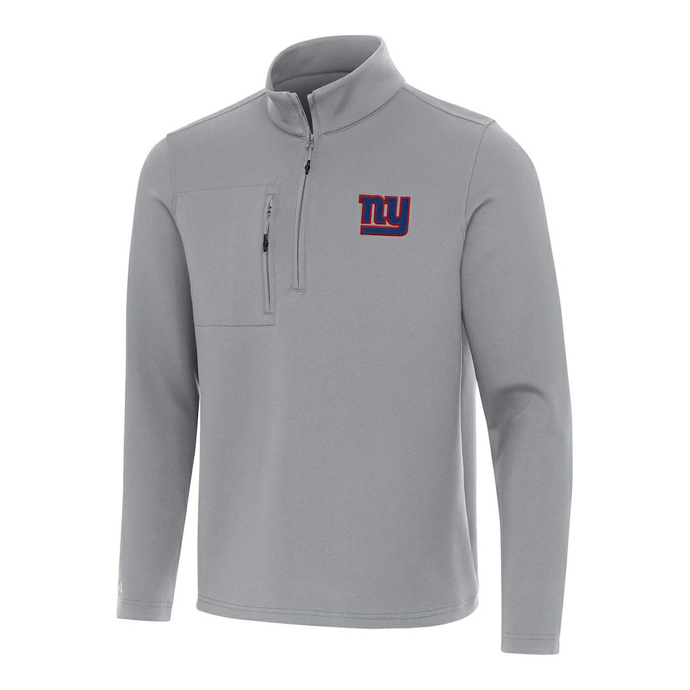 New York Giants Antigua Insider Quarter-Zip Pullover Top Gray