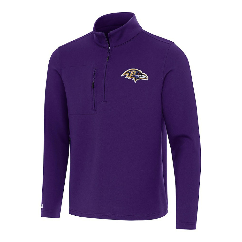 Baltimore Ravens Antigua Insider Quarter-Zip Pullover Top Purple