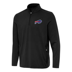 Buffalo Bills Antigua Perilous Quarter-Zip Pullover Top Black