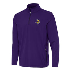 Minnesota Vikings Antigua Perilous Quarter-Zip Pullover Top Purple