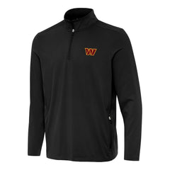 Washington Commanders Antigua Perilous Quarter-Zip Pullover Top Black
