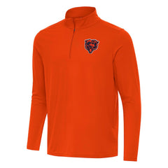 Chicago Bears Antigua Intent Quarter-Zip Pullover Top Orange