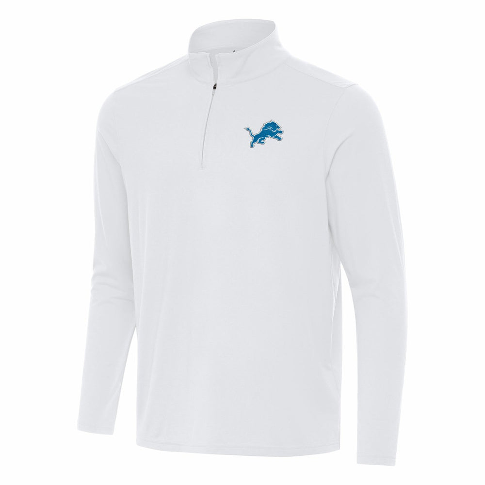 Detroit Lions Antigua Intent Quarter-Zip Pullover Top White