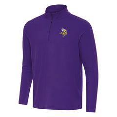 Minnesota Vikings Antigua Intent Quarter-Zip Pullover Top Purple