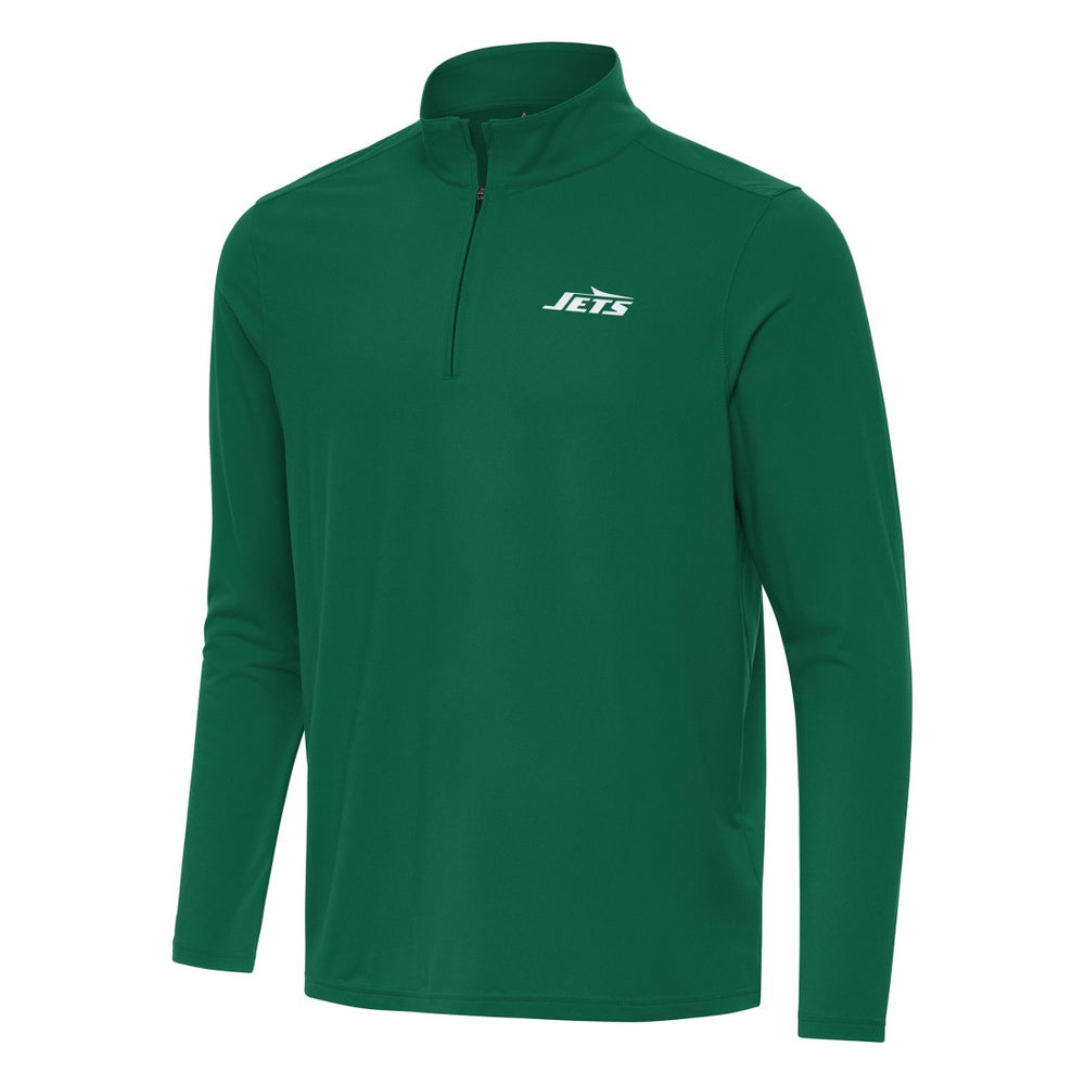 New York Jets Antigua Intent Quarter-Zip Pullover Top Green