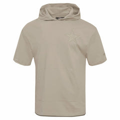 Dallas Cowboys Pro Standard Neutrals Capsule Short Sleeve Pullover Hoodie Tan