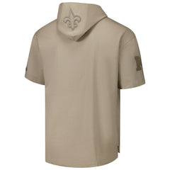 New Orleans Saints Pro Standard Neutrals Capsule Short Sleeve Pullover Hoodie Tan