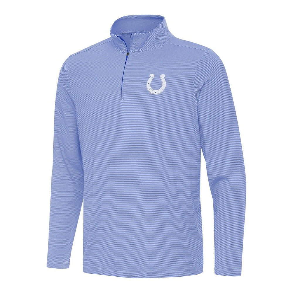 Indianapolis Colts Antigua Twine Quarter-Zip Jacket Royal/White