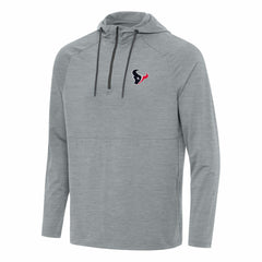 Houston Texans Antigua Spikes Quarter-Zip Pullover Hoodie Heather Gray